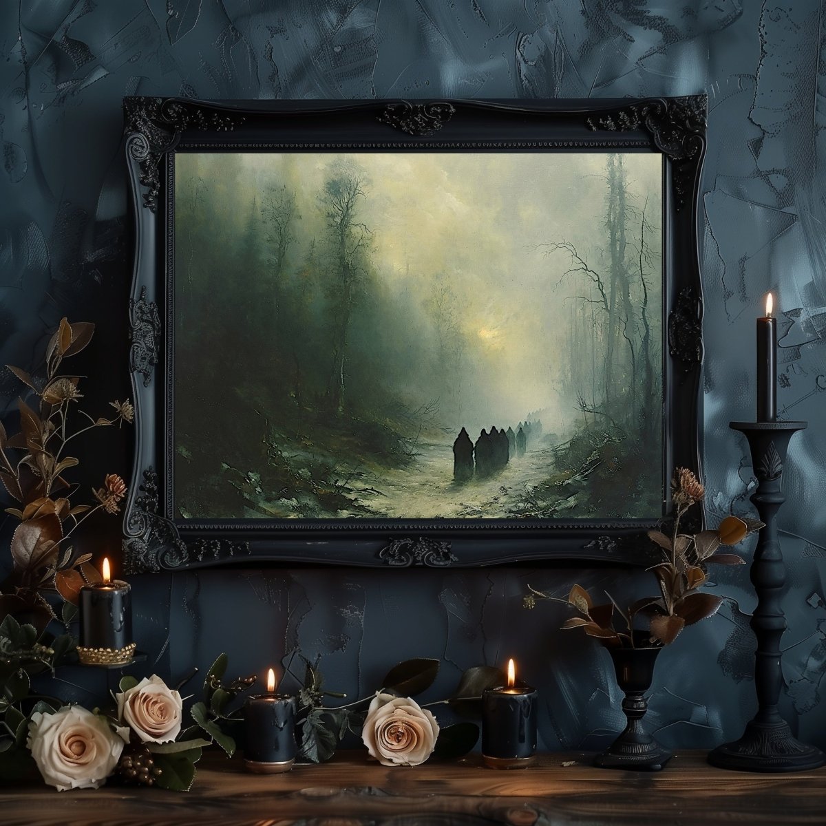 Procession in Misty Forest - Wall Art Print - Everything Pixel