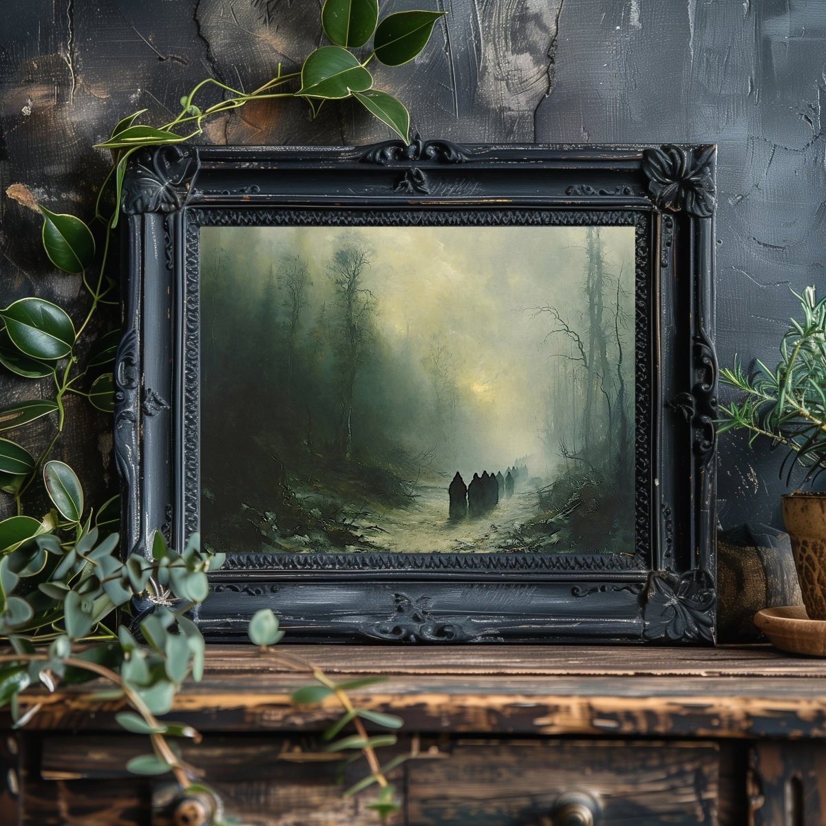 Procession in Misty Forest - Wall Art Print - Everything Pixel