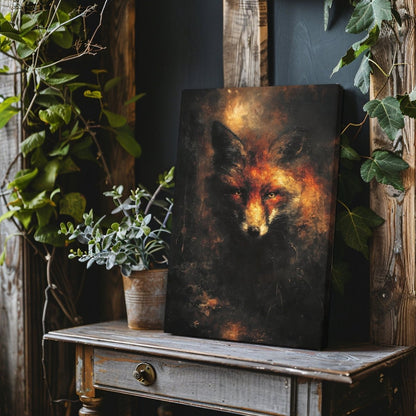 Reynard Fox Canvas Print - Dark Folklore Fantasy Artwork - Everything Pixel