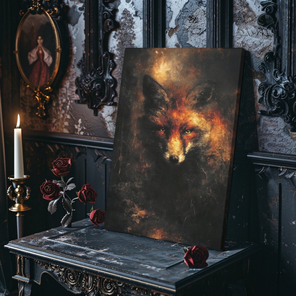 Reynard Fox Canvas Print - Dark Folklore Fantasy Artwork - Everything Pixel