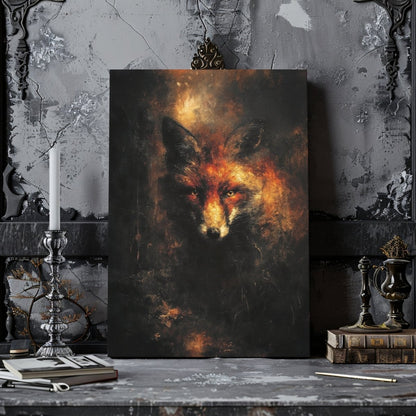 Reynard Fox Canvas Print - Dark Folklore Fantasy Artwork - Everything Pixel
