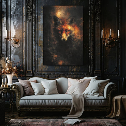Reynard Fox Canvas Print - Dark Folklore Fantasy Artwork - Everything Pixel