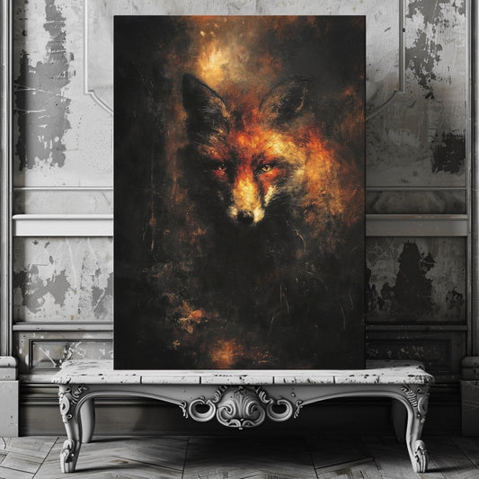 Reynard Fox Canvas Print - Dark Folklore Fantasy Artwork - Everything Pixel