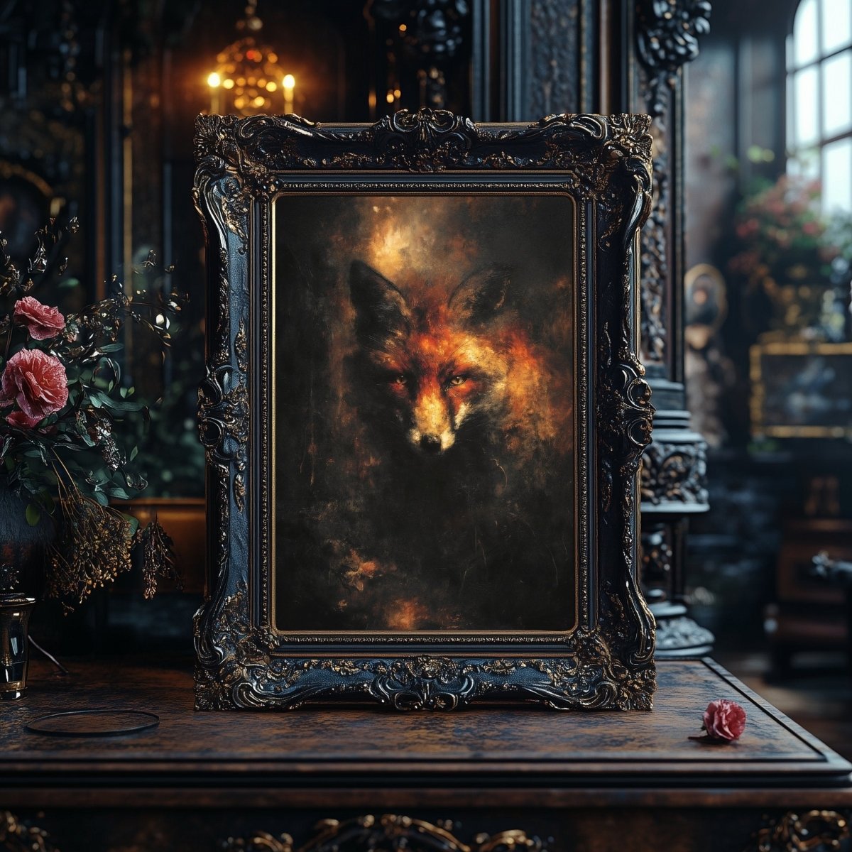 Reynard Fox Wall Art Print - Gothic Folklore Fantasy Decor - Everything Pixel