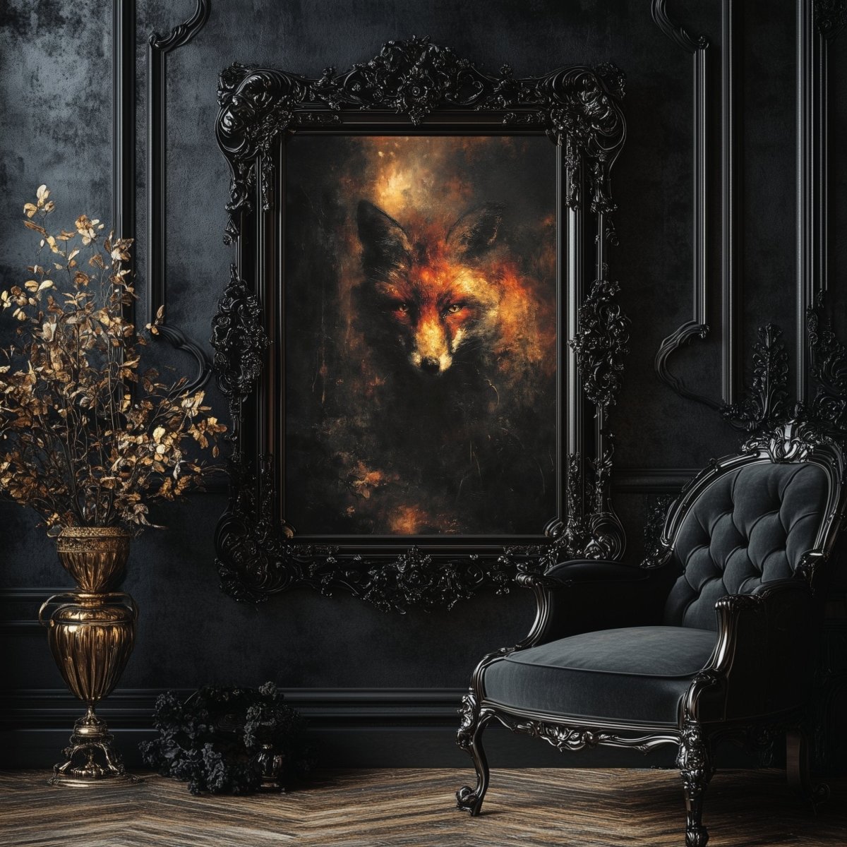 Reynard Fox Wall Art Print - Gothic Folklore Fantasy Decor - Everything Pixel