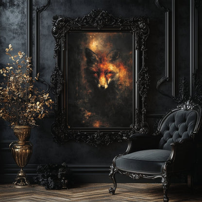 Reynard Fox Wall Art Print - Gothic Folklore Fantasy Decor - Everything Pixel