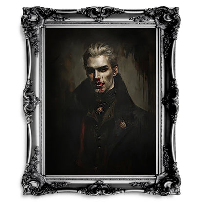 Victorian Vampire Lord Wall Art Print - Macabre Gothic Wall Art - Everything Pixel