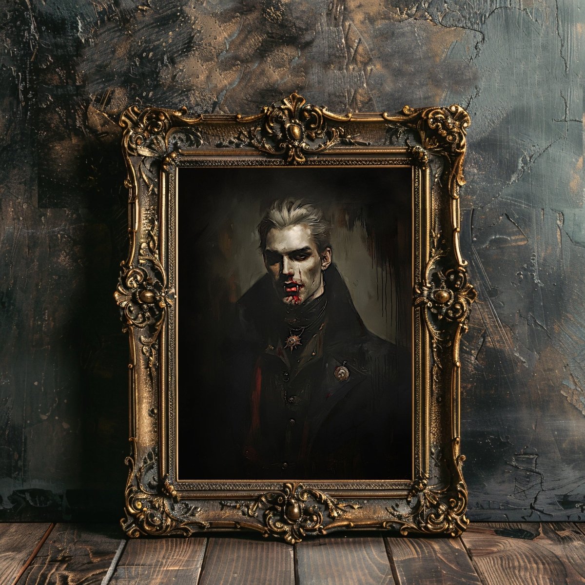 Victorian Vampire Lord Wall Art Print - Macabre Gothic Wall Art - Everything Pixel