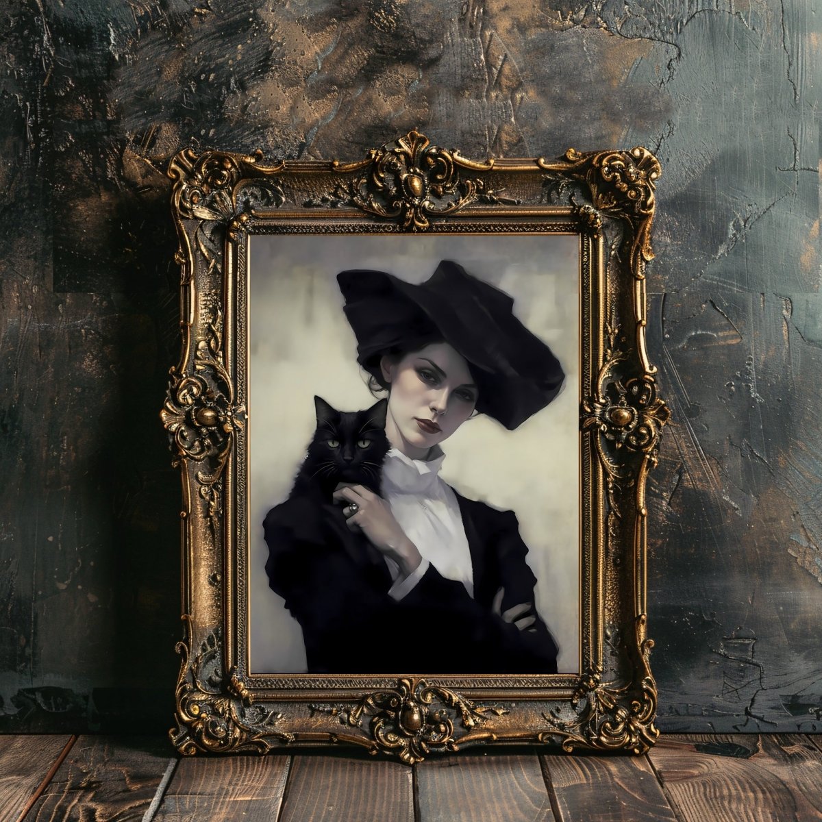 Victorian Witch Halloween Wall Art Painting Spooky Decor Dark Cottagecore Victorian Gothic Halloween Poster Dark Academia Art Paper Poster Print - Everything Pixel