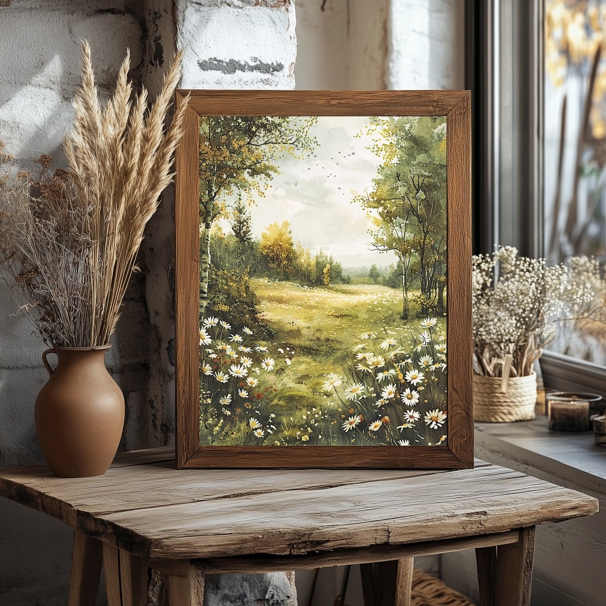 Vintage Birch Woodland Wall Art Print - Everything Pixel