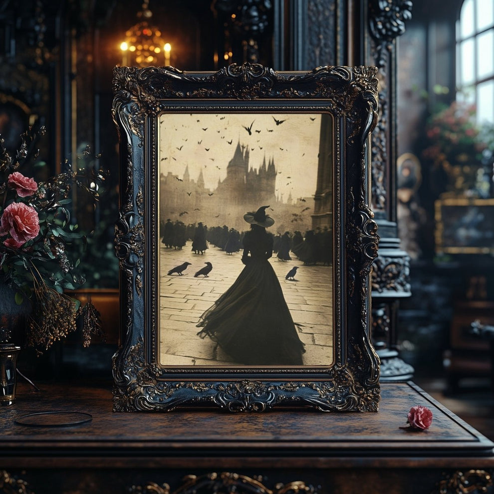 Gothic Witch Wall Art Print - Magic Fantasy Decor – Everything Pixel