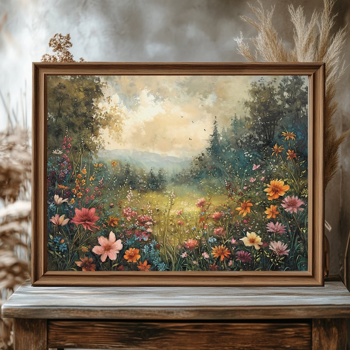 Vintage Woodland Landscape Wall Art Print - Everything Pixel