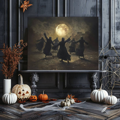 Witches Midnight Ritual Canvas Print - Witchcore Print, Magic Occult Art - Everything Pixel