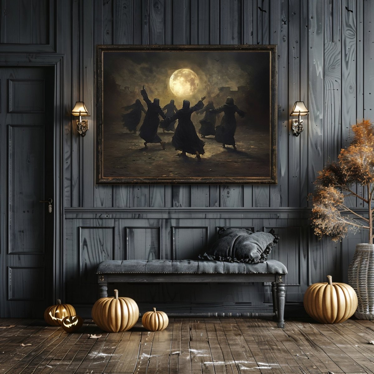 Witches Midnight Ritual Wall Art Print - Witchcore Print, Magic Occult Art - Everything Pixel