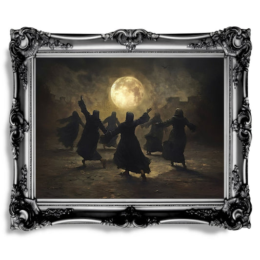 Witches Midnight Ritual Wall Art Print - Witchcore Print, Magic Occult Art - Everything Pixel