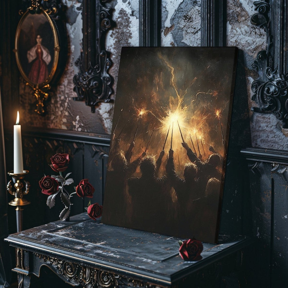 Wizards’ Ritual Canvas Print – Magical Art – Everything Pixel