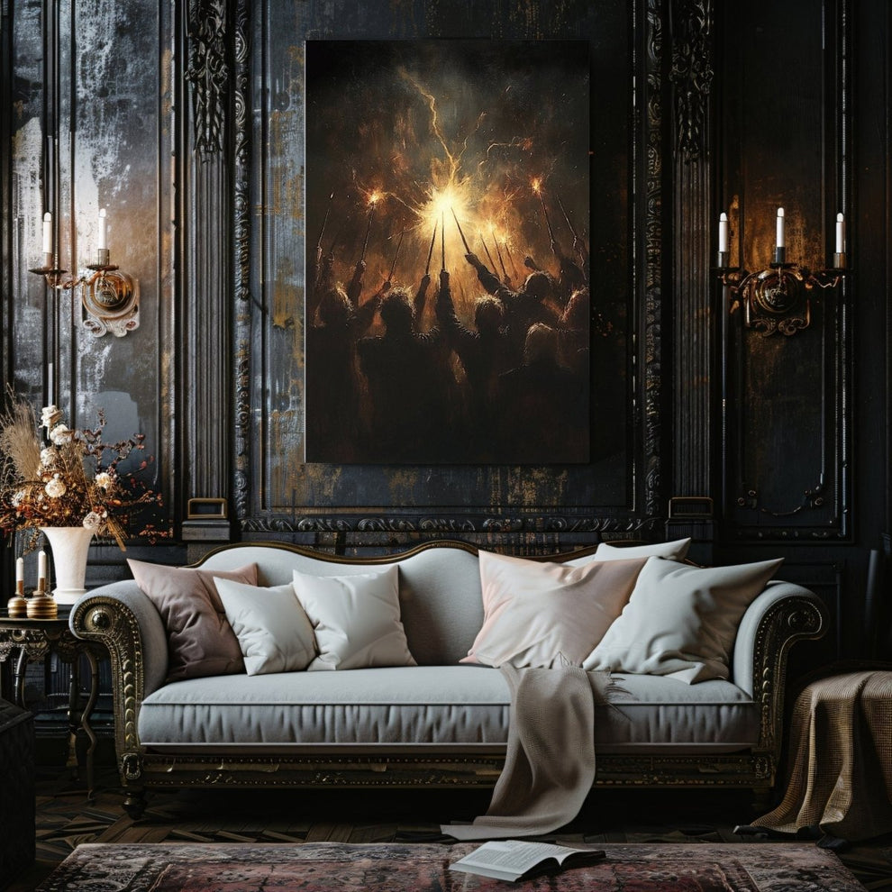 Wizards’ Ritual Canvas Print – Magical Art – Everything Pixel