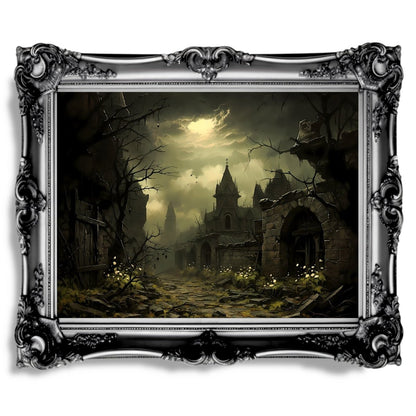 Abandoned Village Wall Art Romantic Lost Place Wall Decor - Paper Poster Print - Everything Pixel
