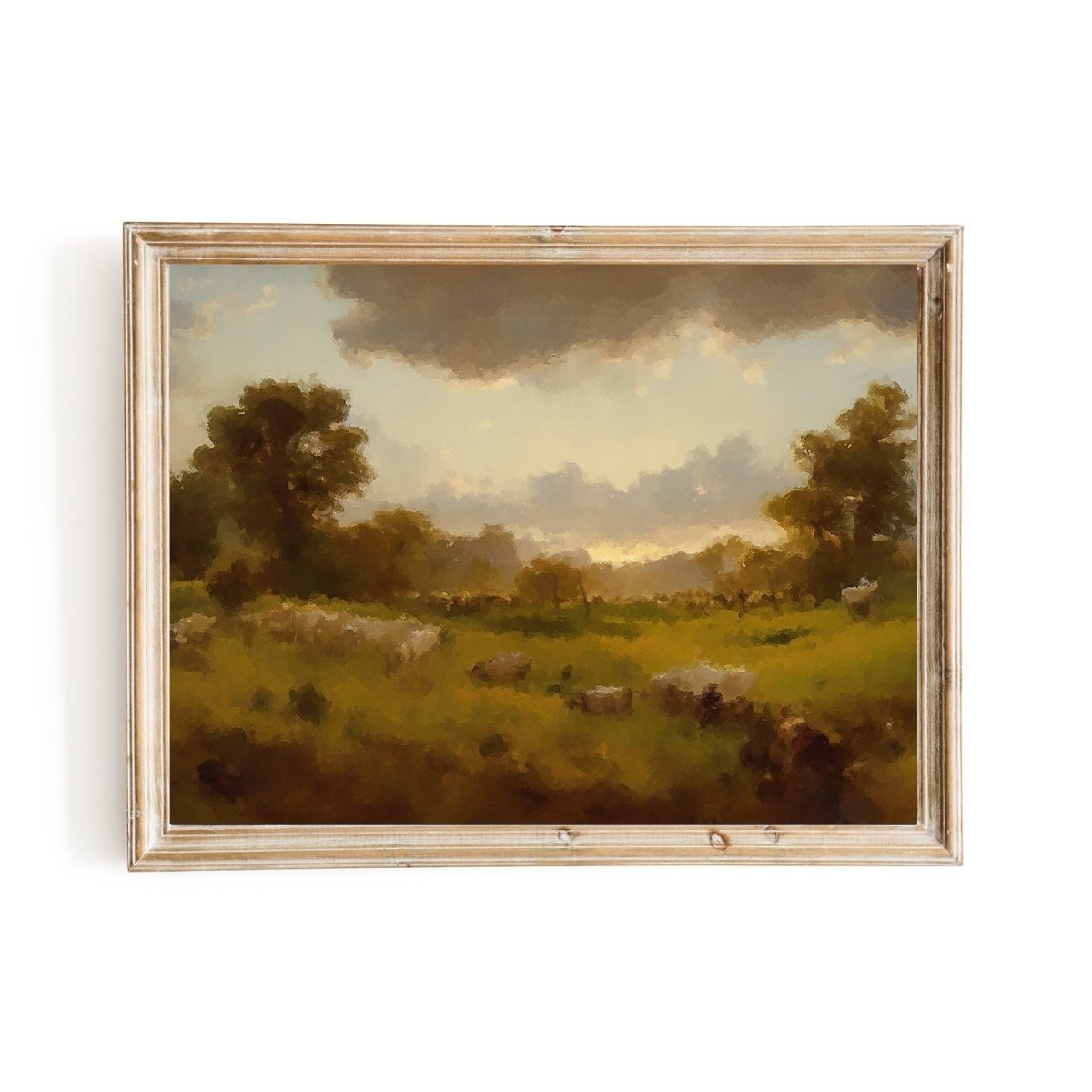 Abstract open wild country landscape Vintage Country Landscape Oil Painting - Everything Pixel