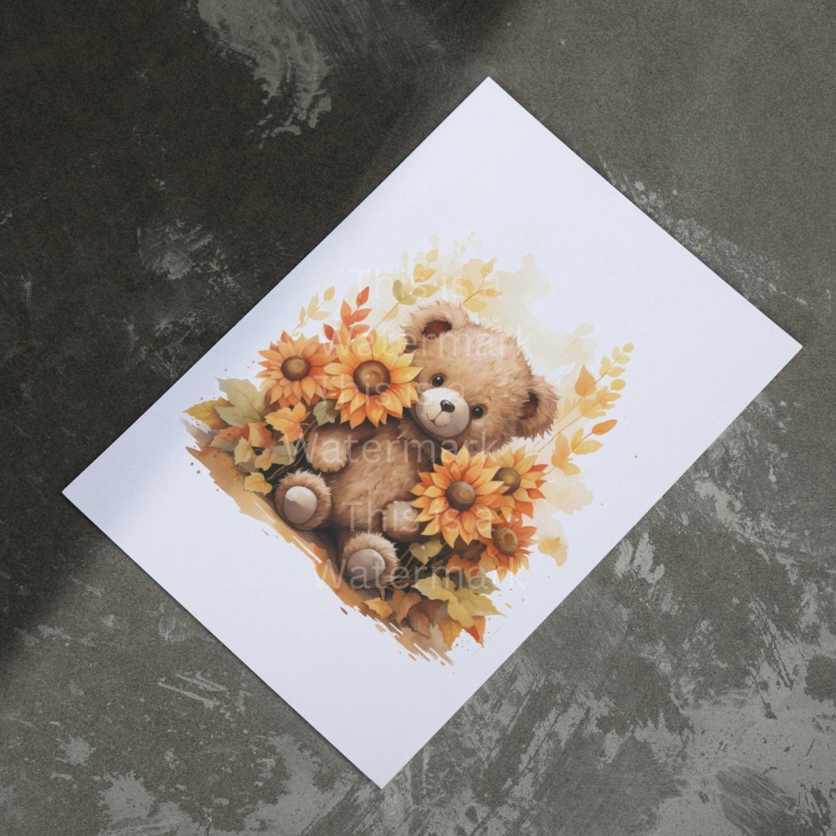 Autumn Teddy Bear Cliparts 20 PNG Bundle Sublimation Design Watercolor Bundle Digital Paper Crafting Junk Journal Nursery Art Tumbler - Everything Pixel