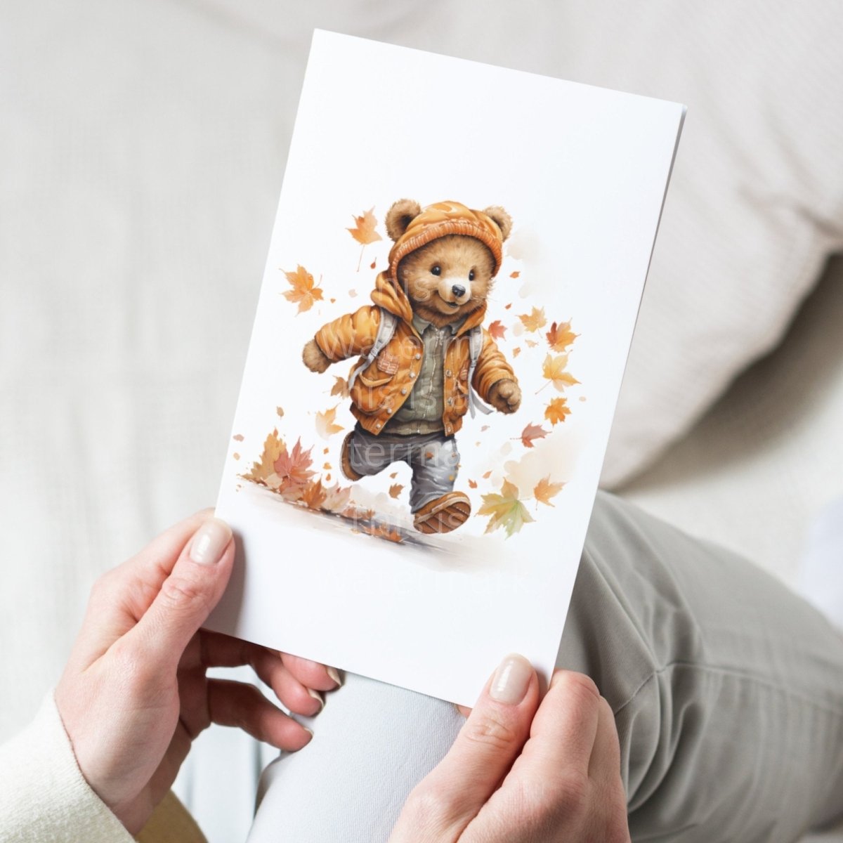 Autumn Teddy Bear Cliparts 20 PNG Bundle Sublimation Design Watercolor Bundle Digital Paper Crafting Junk Journal Nursery Art Tumbler - Everything Pixel
