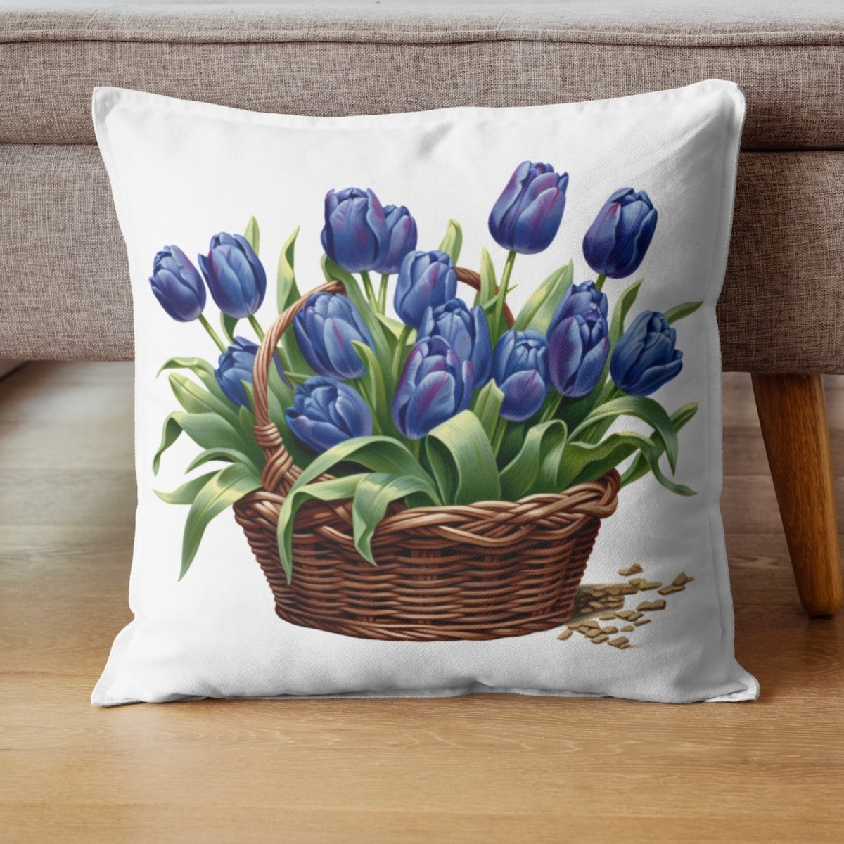Basket with Blue Tulips 6+6 PNG Bundle for Sublimation & Clipart - Everything Pixel