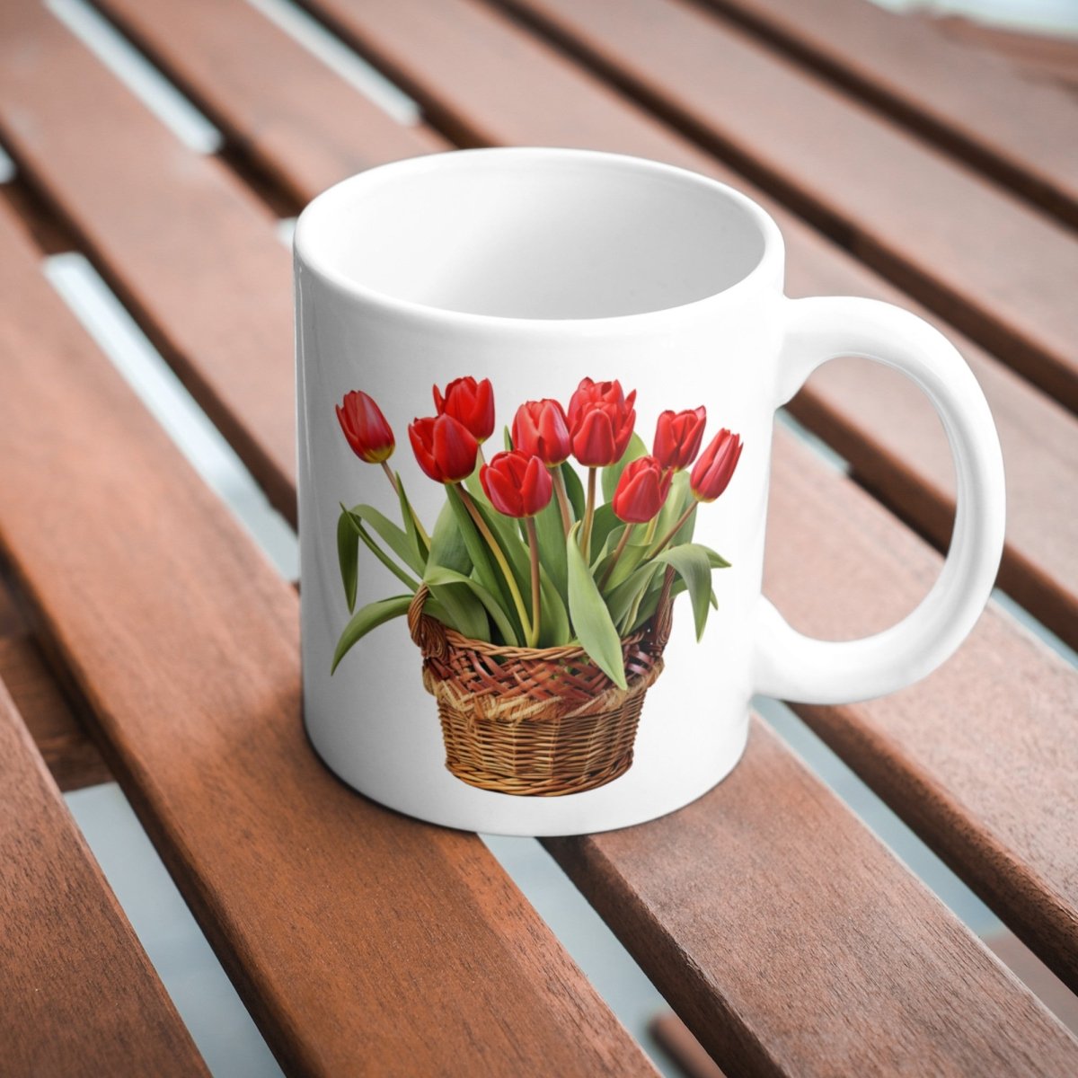 Basket with Red Tulips 6+6 PNG Bundle for Sublimation & Clipart - Everything Pixel