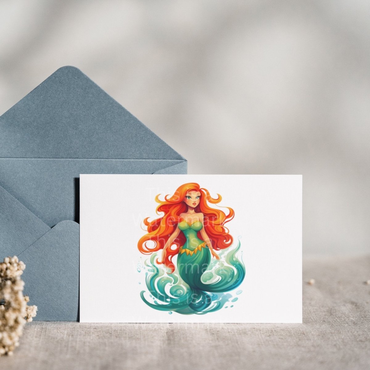 Beautiful Mermaid 6x PNG Clip Art Bundle Fantasy T-Shirt Design Card Making Paper Crafting Children Book Clipart Fairytale Invitation - Everything Pixel