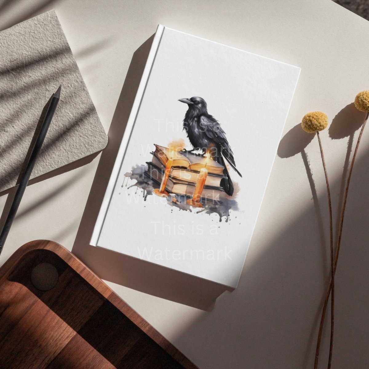 Black Raven on Books 6x PNG Clip Art Bundle Watercolor Scrapbook Design Card Making Paper Crafting T-Shirt Clipart Mystical Witchy Art - Everything Pixel