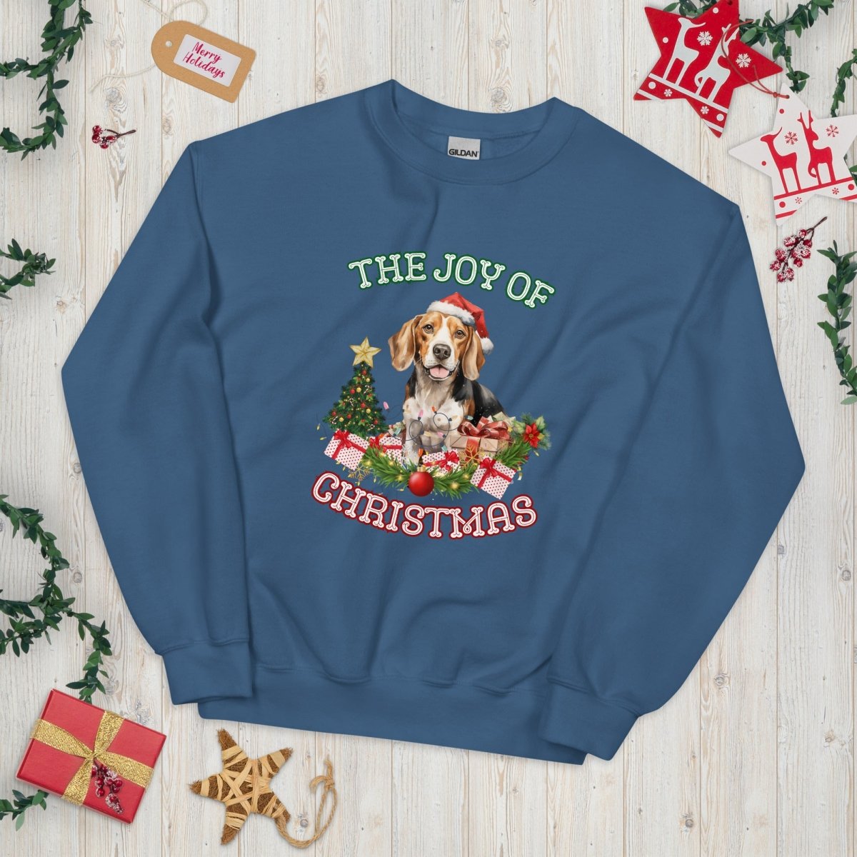 Christmas Beagle Pullover - High Quality Festive Unisex Sweater, Gift for Beagle Owner, Gift for Doglovers, Cute Xmas Dog Sweatshirt - Everything Pixel