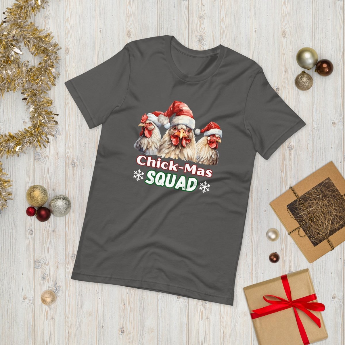 Christmas Chicken Squad T-Shirt - High Quality Festive Family Unisex T-Shirts, Gift for Chicken Lovers, Matching Holiday Tees - Everything Pixel