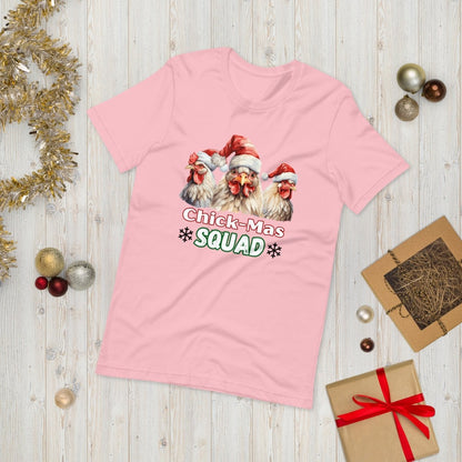 Christmas Chicken Squad T-Shirt - High Quality Festive Family Unisex T-Shirts, Gift for Chicken Lovers, Matching Holiday Tees - Everything Pixel