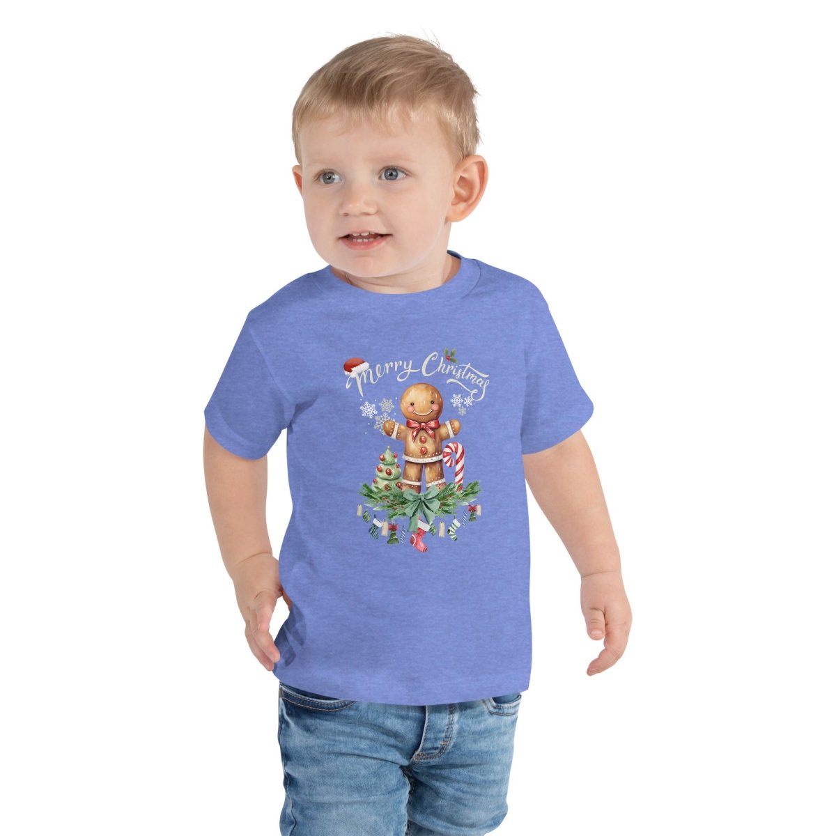 Christmas Gingerbread Man T-Shirt - High Quality Festive Family Children T-Shirt, Gift for Candy Lovers, Christmas Candy, Toddler Xmas Tee - Everything Pixel
