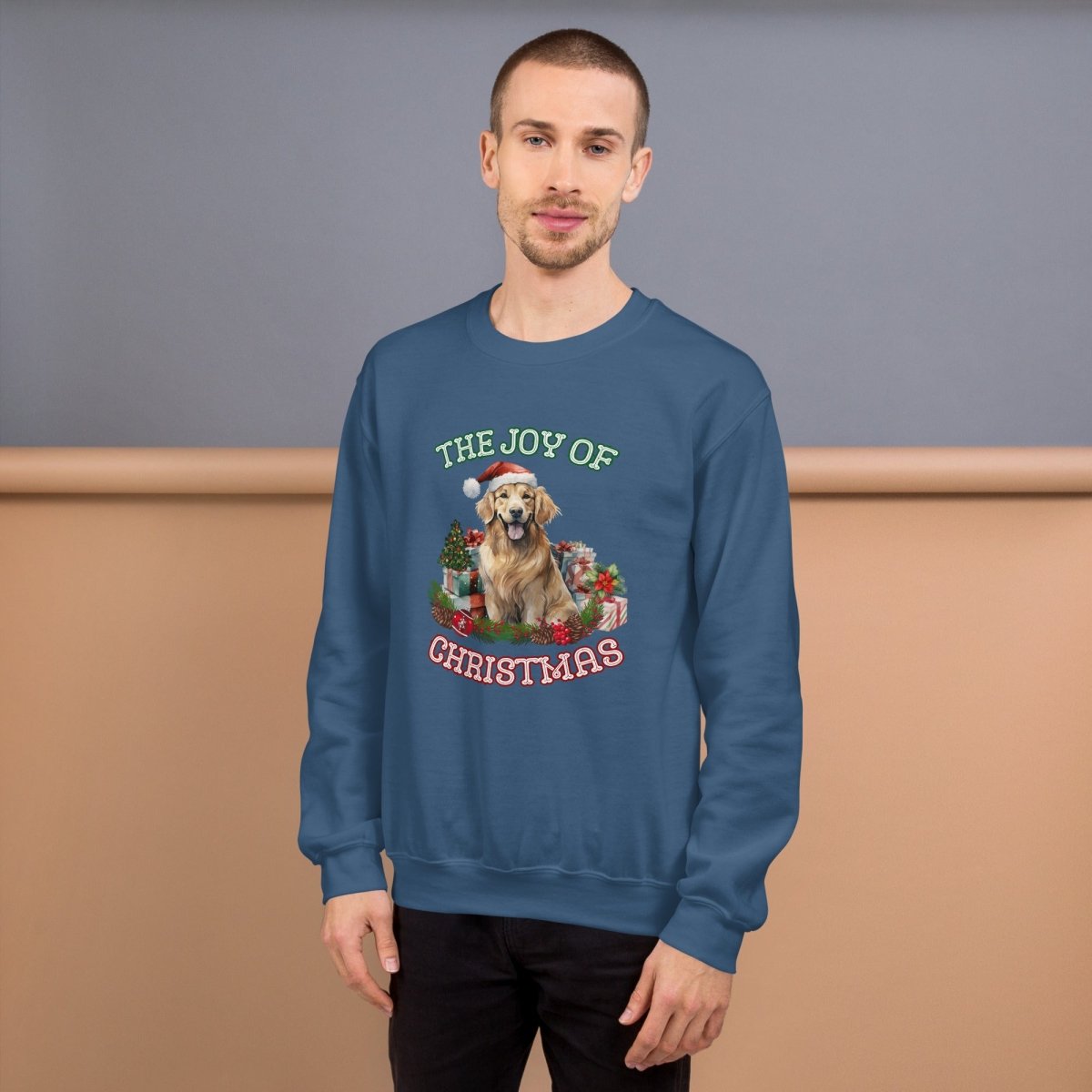 Christmas Golden Retriever Pullover - High Quality Festive Unisex Sweater, Gift for Golden Retriever Owner, Gift for Doglovers, Cute Xmas Dog - Everything Pixel