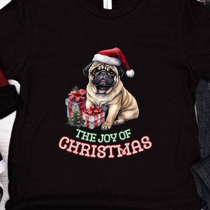 Christmas Pug T-Shirt - High Quality Festive Teenager T-Shirt, Gift for Teenager, Gift for Doglovers, Funny Youth Xmas Shirt - Everything Pixel