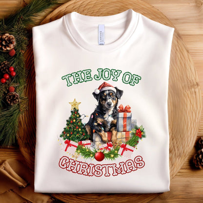 Christmas Shepherd Dog T-Shirt - High Quality Festive Unisex T-Shirt, Gift for Shepherd Owner, Gift for Doglovers, Cute Xmas Dog Tee - Everything Pixel