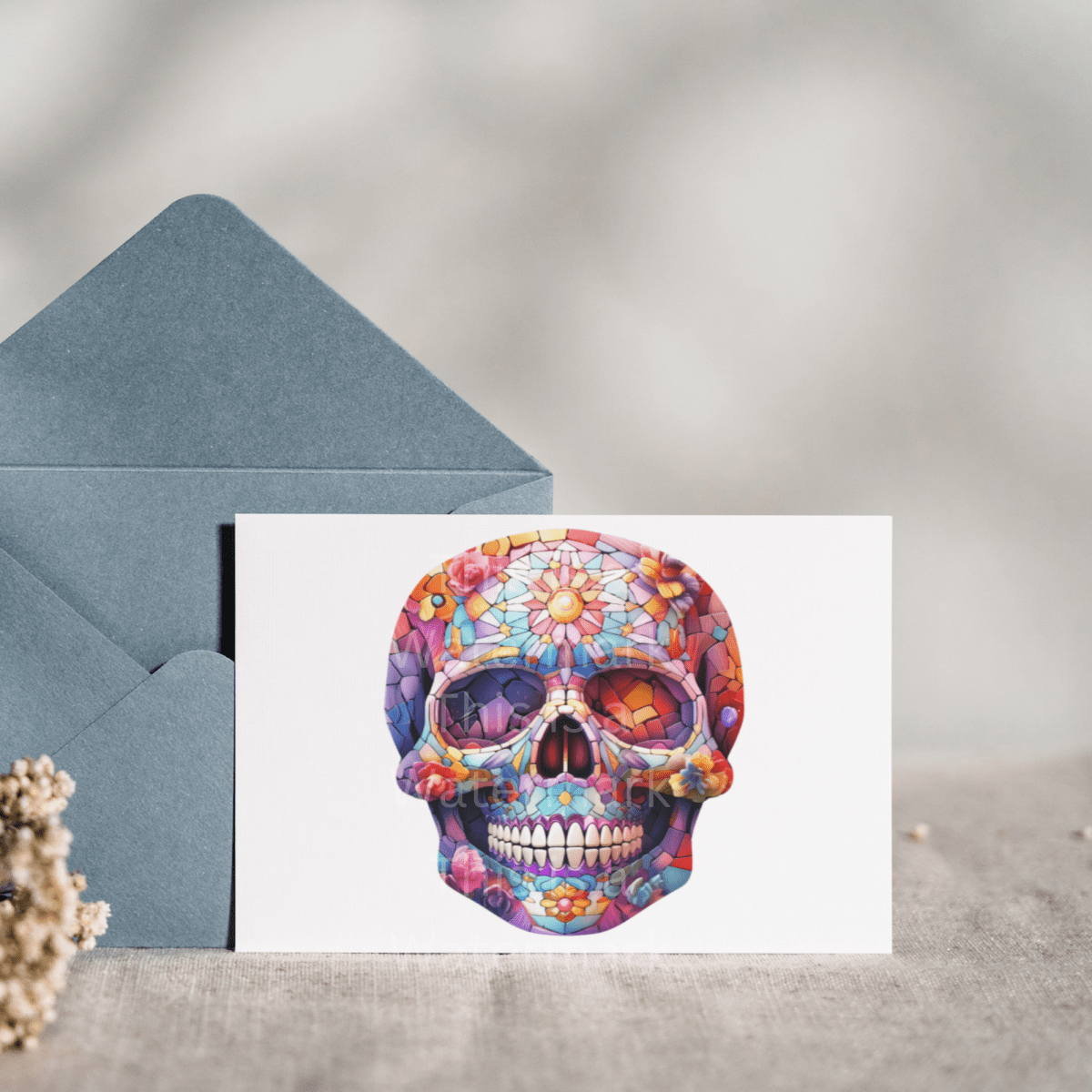 Colorful Sugar Skulls PNG Clip Art Bundle Cinco de Mayo Sublimation Tumbler Design Card Making T-Shirt Day of the Dead Scrapbook Design - Everything Pixel