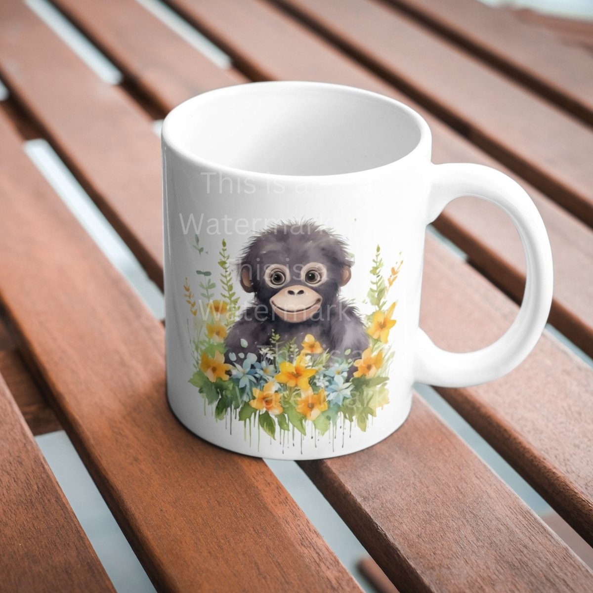 Cute Baby Gorilla 6x PNG Clip Art Bundle Sublimation & Clipart Print on Shirts Mugs Cards Wall Art Paper Crafting Design Children Clipart - Everything Pixel