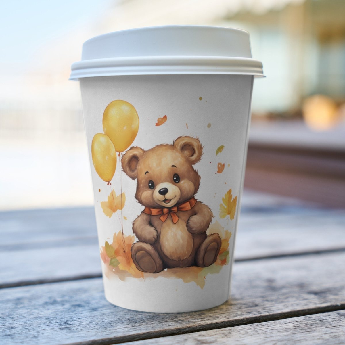 Cute Birthday Teddy Bear in Autumn Colors 7+7 PNG Clip Art Bundle for Party Invitation Sublimation Card Making T-Shirt Design Nursery Art - Everything Pixel