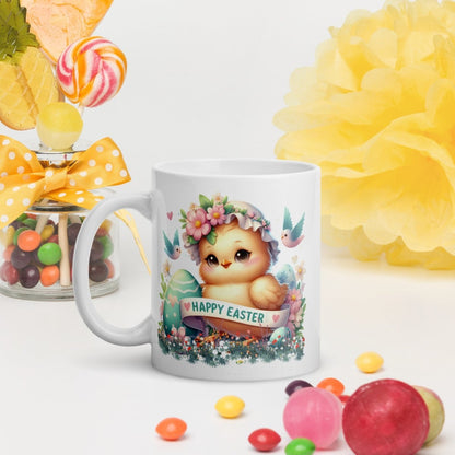 Cute Chicken Easter Mug Funny Gift for Her Happy Easter Coffee Mug Baby Chicken Spring Design Chicken Lover Gift Easter Gift - Everything Pixel