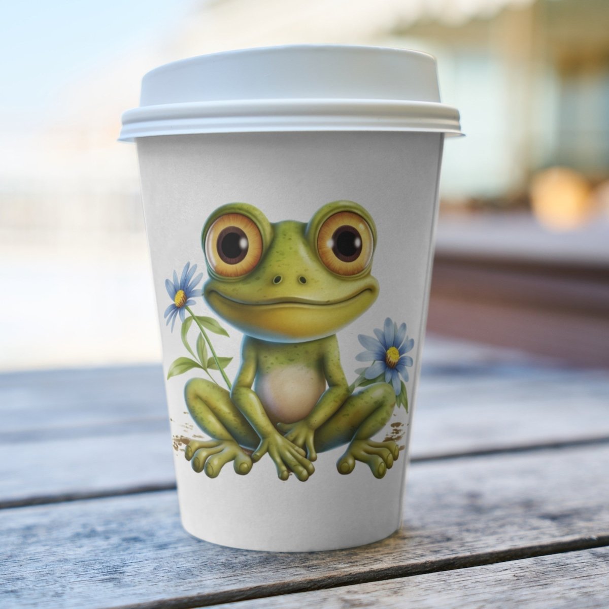 Cute Frogs with Flowers PNG Clip Art Bundle for Sublimation Tumbler Card Making Clipart Scrapbook Paper Craft T-Shirt Design Nursery Art - Everything Pixel
