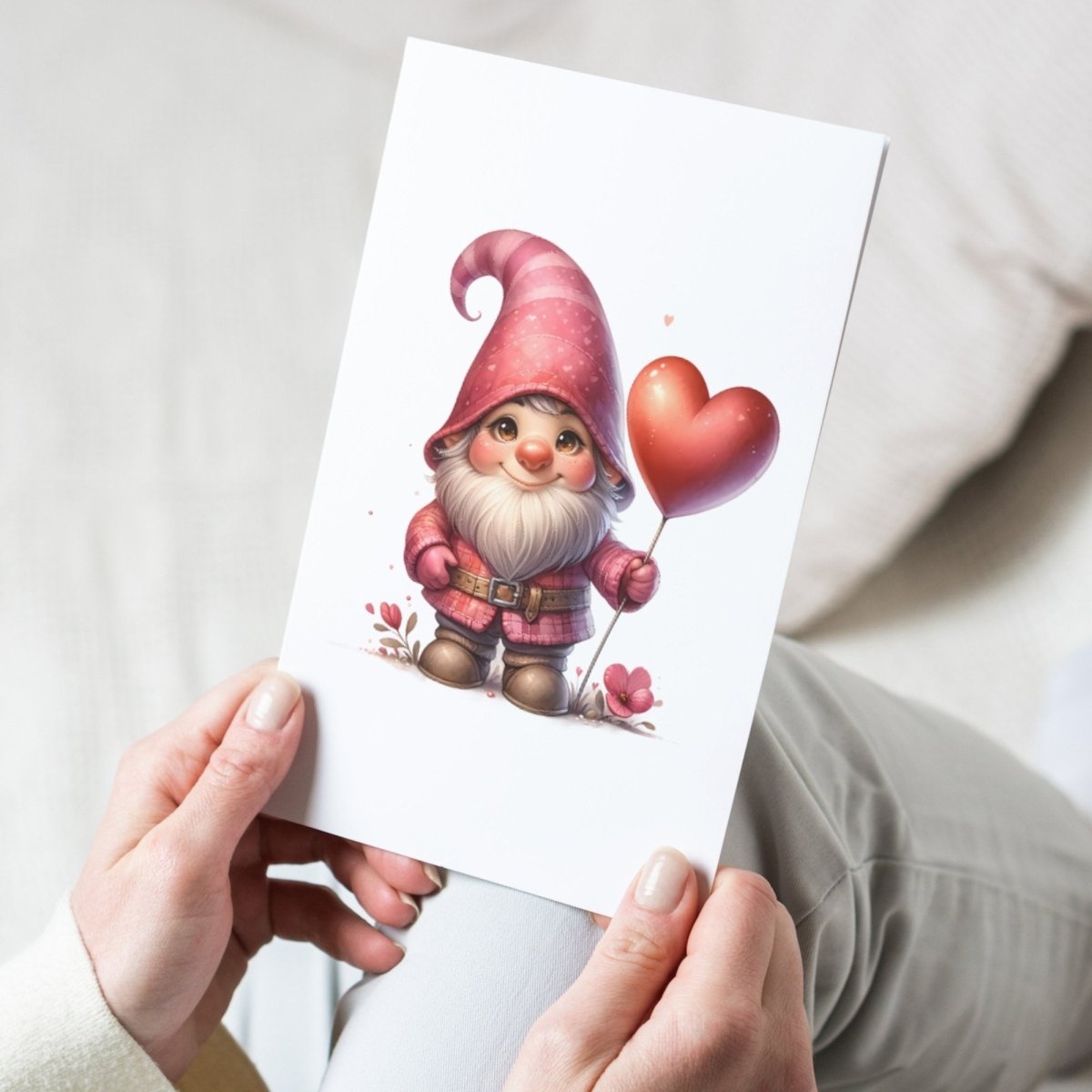 Cute Gnomes in Love Cliparts 20 PNG Bundle Children Valentines Day Set Card Crafting Junk Journal Kit for Classrooms Romantic Sweet Gnomes - Everything Pixel