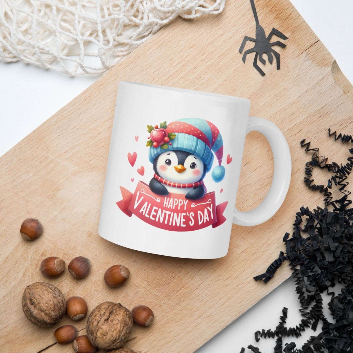 Cute Penguin Mug Valentines Day Penguin Lovers Coffee Mug Gift for Couple Gift for Him and Her Cute Valentines Day Gift for Lovers - Everything Pixel