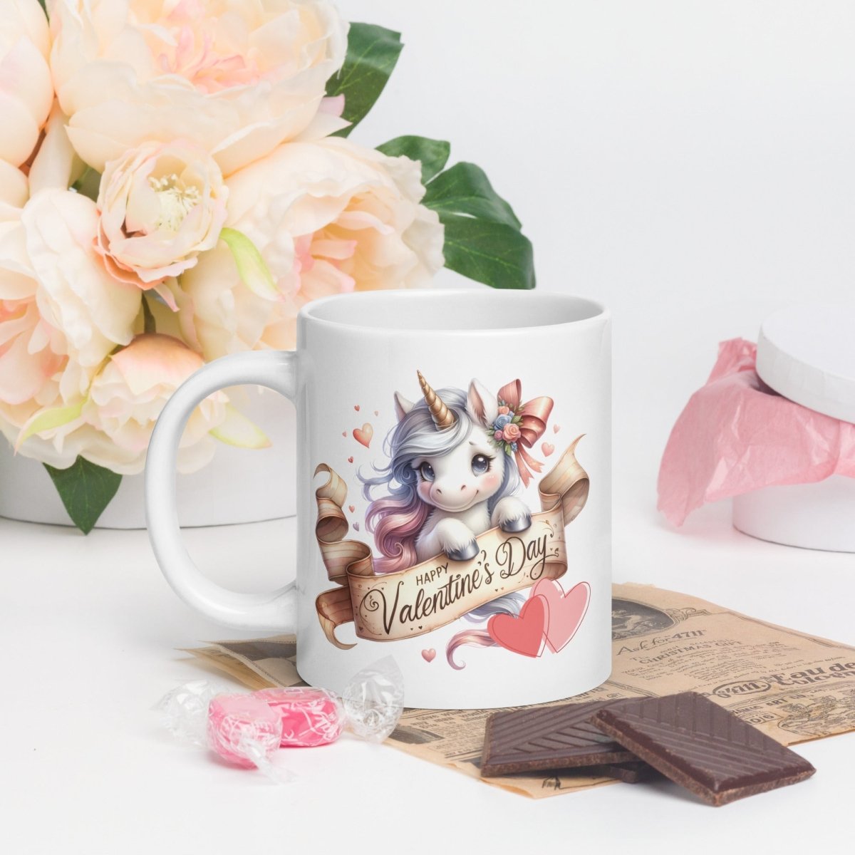 Cute Unicorn Mug Valentines Day Unicorn Lovers Coffee Mug Gift for Couple Gift for Him and Her Cute Valentines Day Gift for Lovers - Everything Pixel