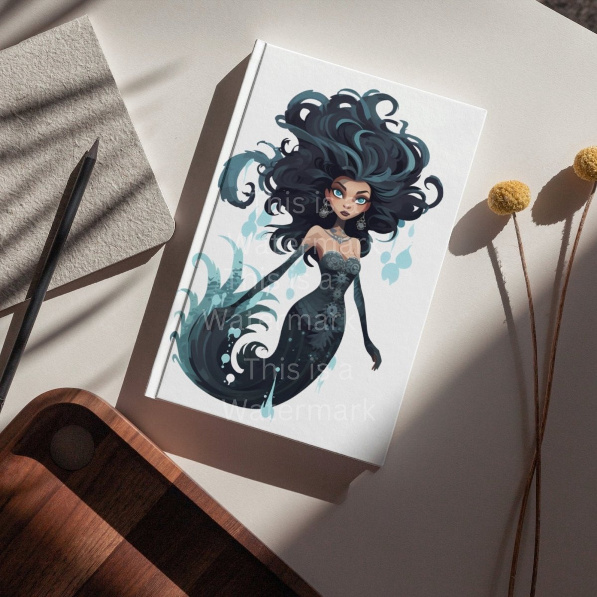 Dark Evil Mermaid 6x PNG Clip Art Bundle Fantasy Fairytale Design Card Making Paper Crafting Children Book Clipart Junk Journal POD Design - Everything Pixel