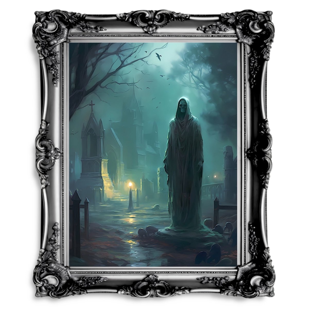 Death at Graveyard Dark Academia Decor Dark Spooky Cottagecore Ghost - Everything Pixel