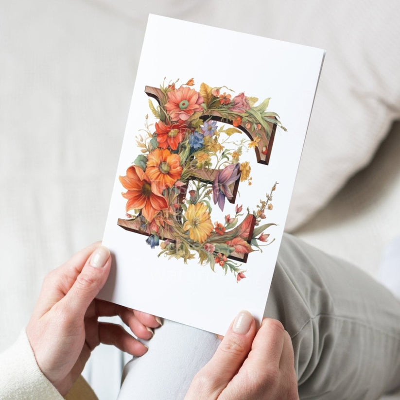 Floral Alphabet 26+26 PNG Clip Art Bundle Fancy Letters for Invitation ...