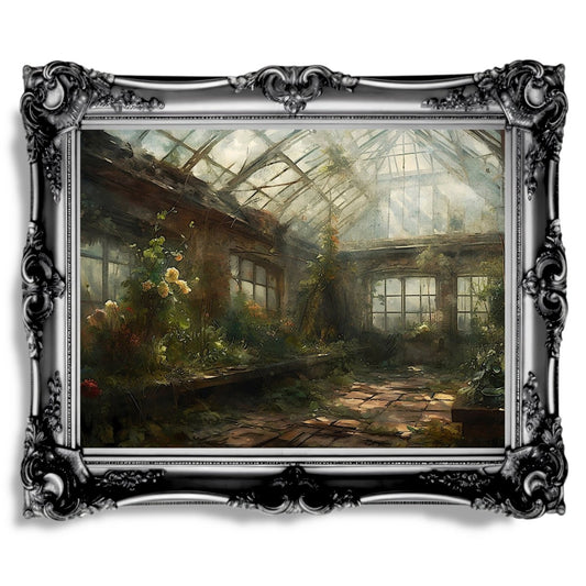 Forgotten Greenhouse Romantic Lost Place Wall Decor - Paper Poster Print - Everything Pixel