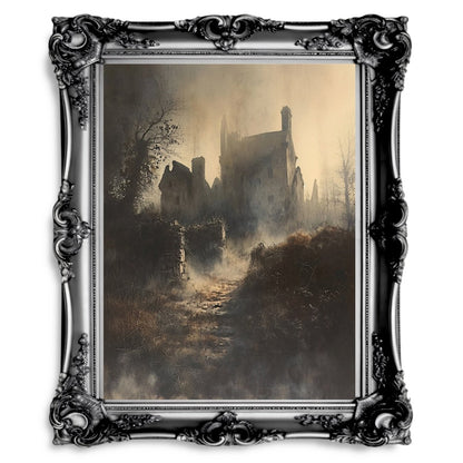 Gothic Haunted House - Dark Grunge Country Wall Art Print - Everything Pixel