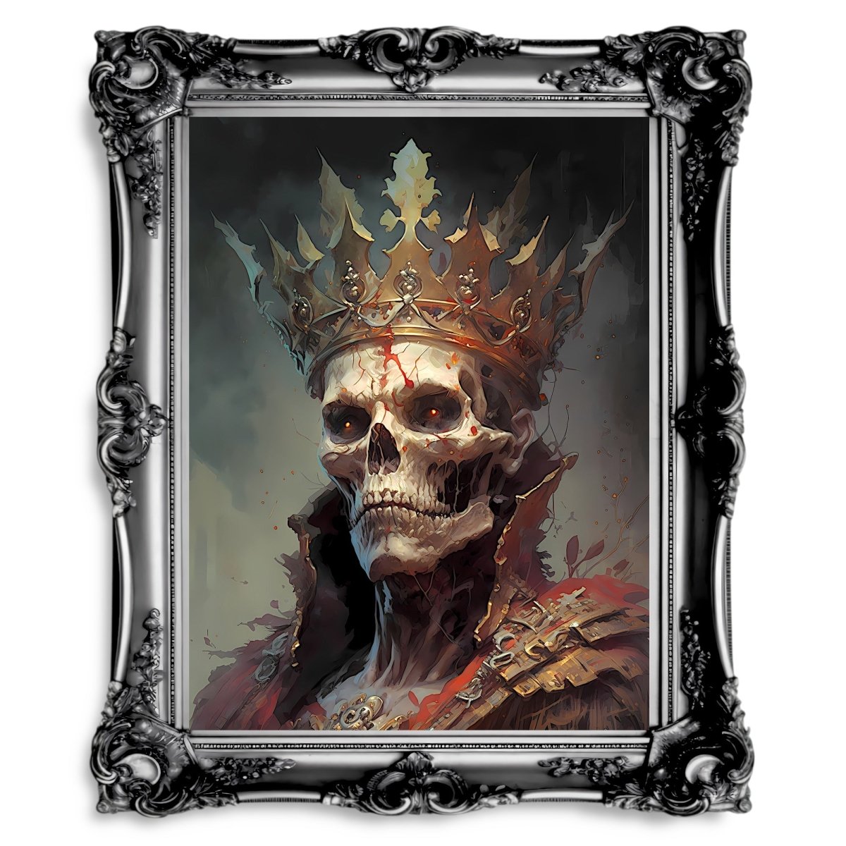 Kind of Death Dark Cottagecore Skull Portrait Gothic Home Decor - Everything Pixel